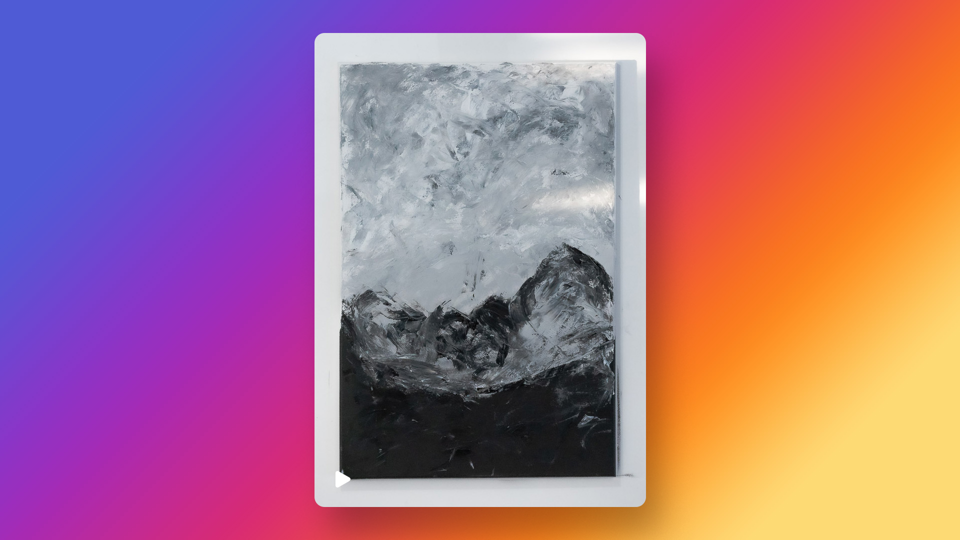 Abstract Mountain Painting