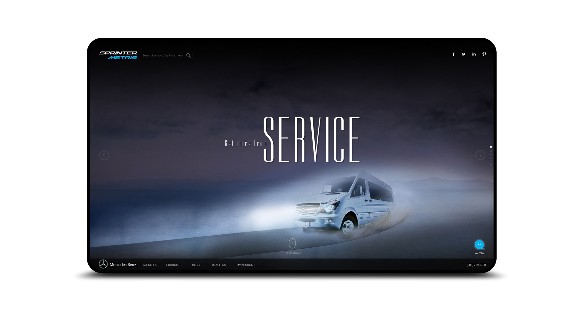 Sprinter Metris - UI Design